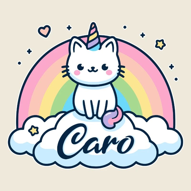 Caro Nom Prénom Licorne Chat