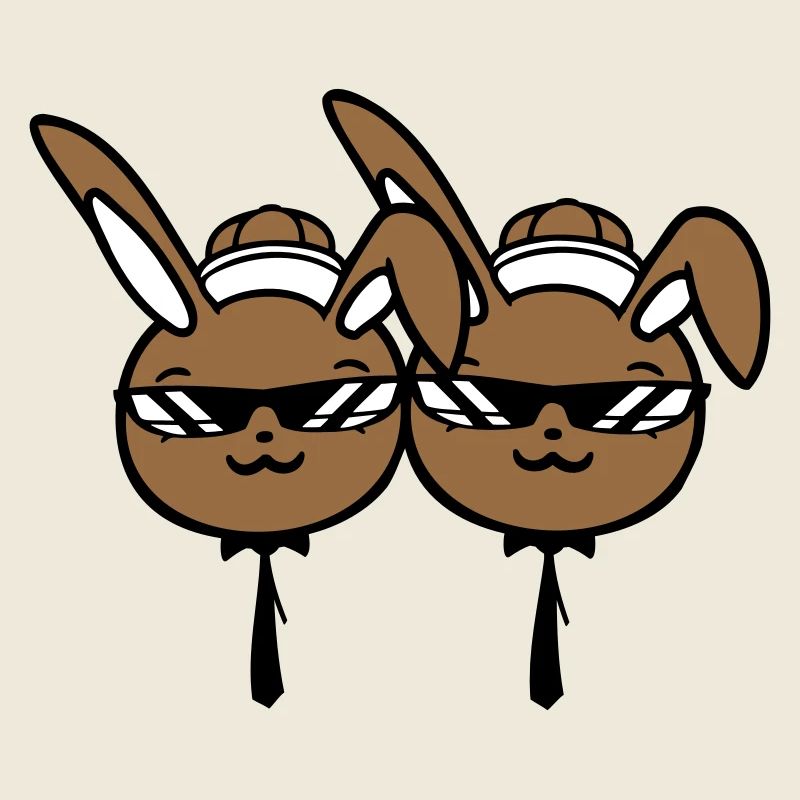 2 Lunettes de soleil Lapins Amis Équipe Crew Paire Deux