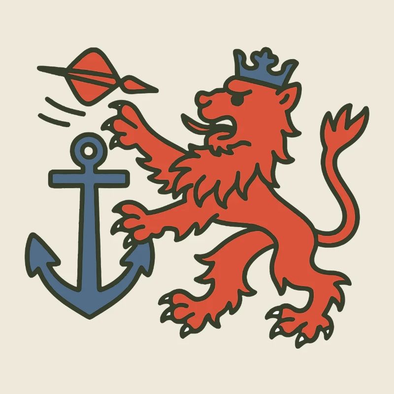 Lion de Düsseldorf avec fléchette