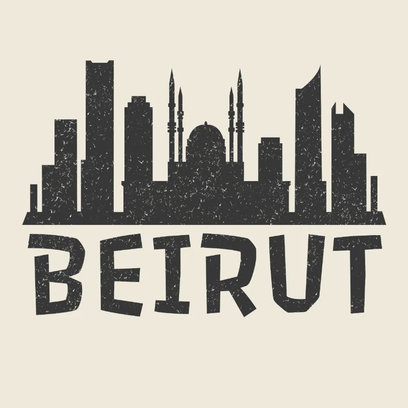 Beirut Skyline Silhouette