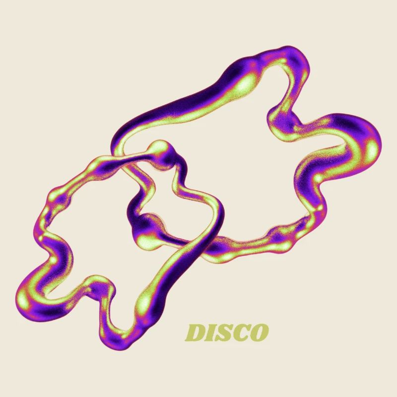 Retro Disco Blob – Neon Abstract Liquid Art