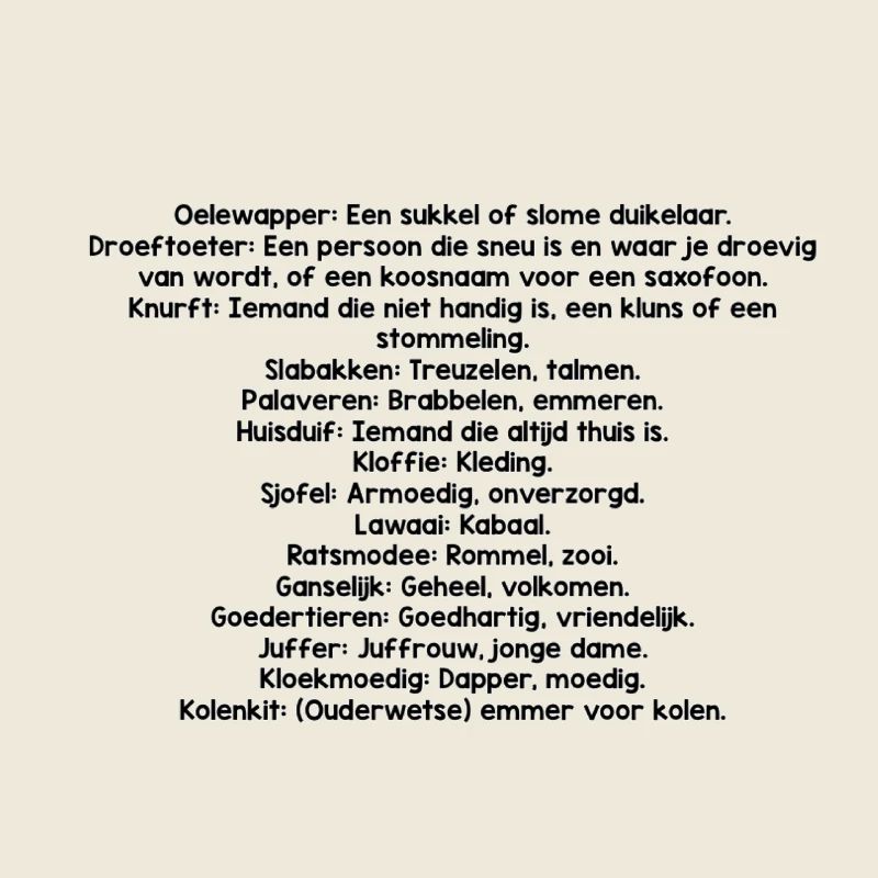 Old Dutch for Dummies