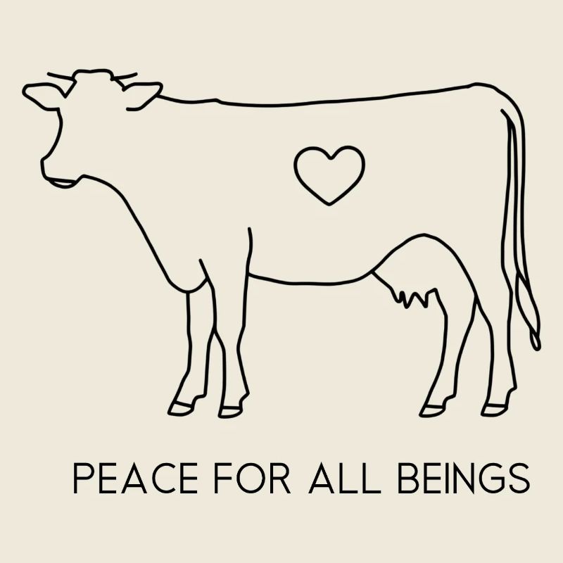Peace for All Beings – Fine Line Cow