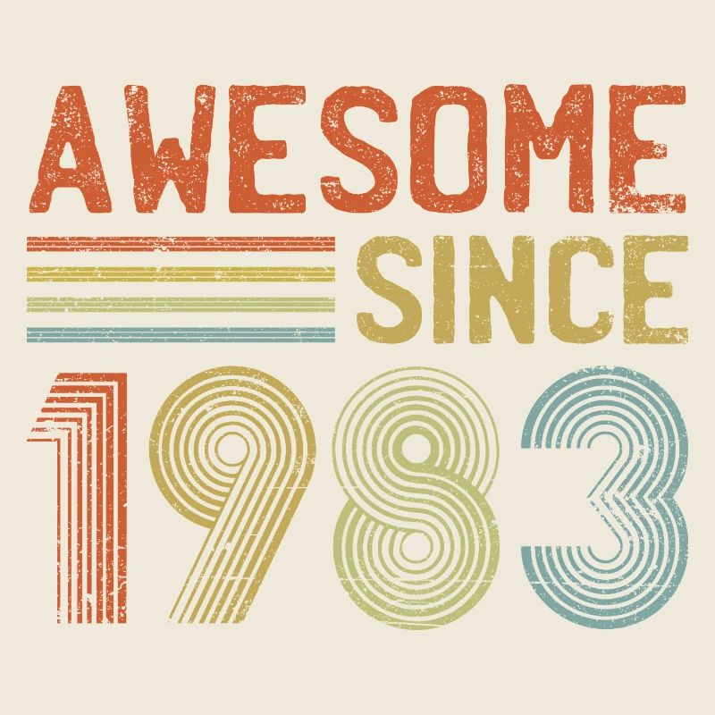 Vintage 1983 Rétro Conception de texte