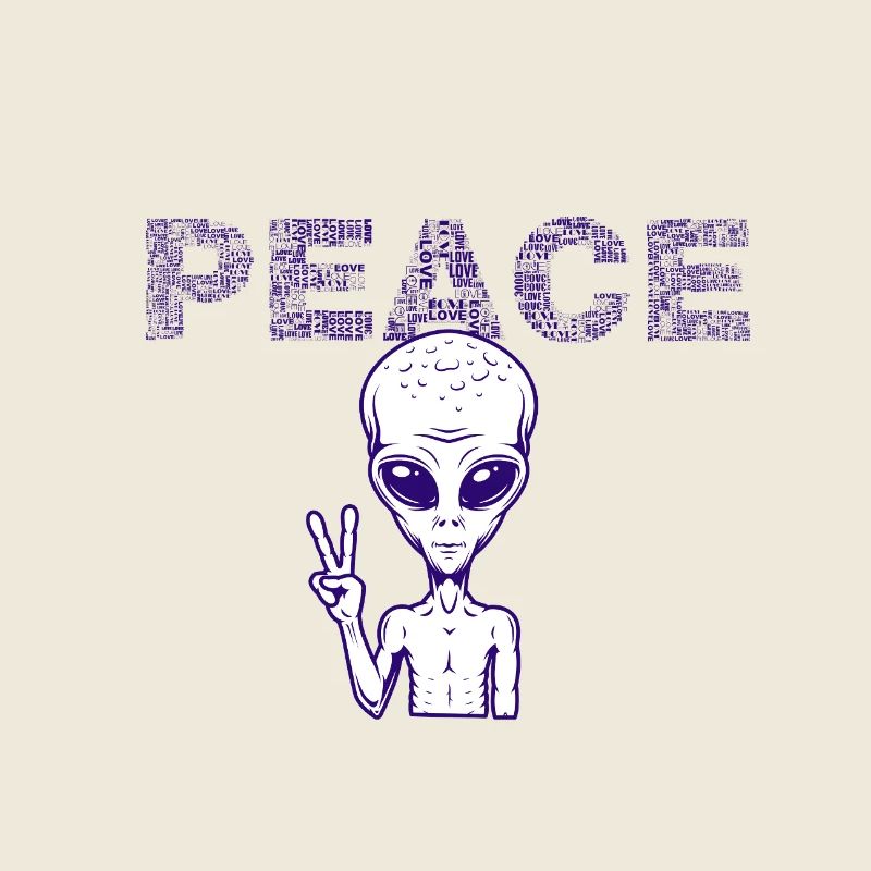 Friedensalien Peacezeichen