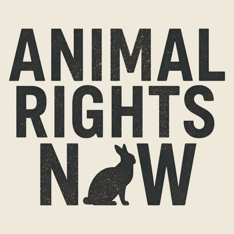 Animal Rights Now Statement Typography