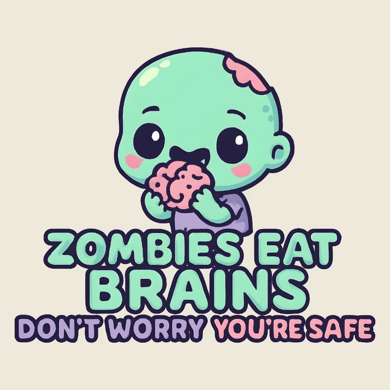 Kawaii Zombie Tastes Brain
