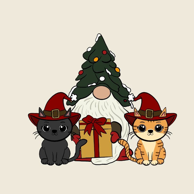 Katze mit Wichtel  