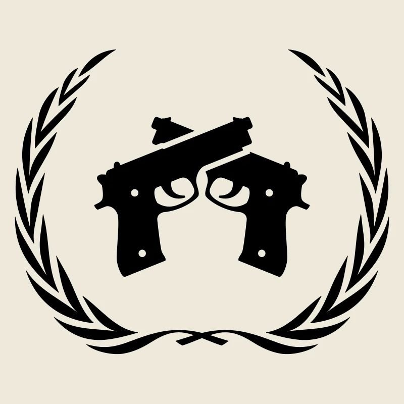 Couronne de symbole d’arme à feu