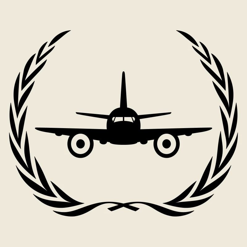 Flugzeug Symbol Kranz