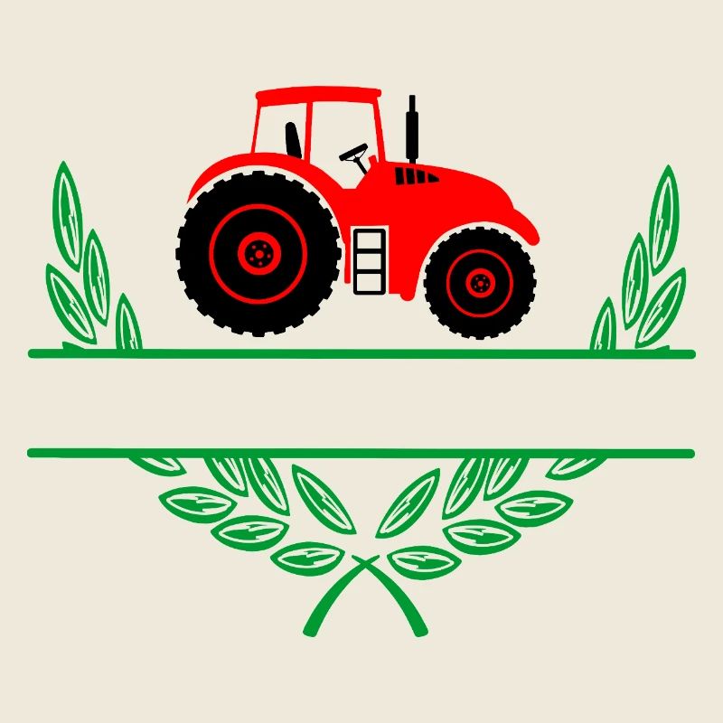 Roter Traktor mit Namensraum