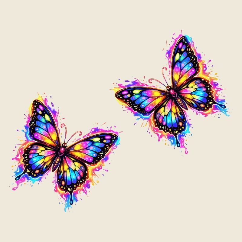 Papillons néon