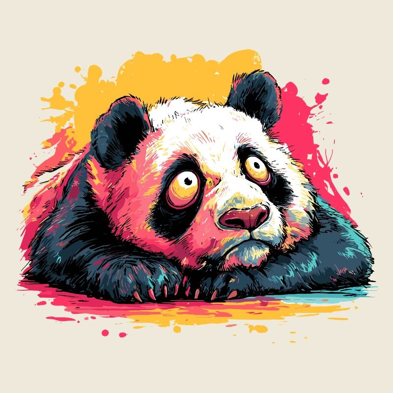 Panda Traumblick Farbspritzer