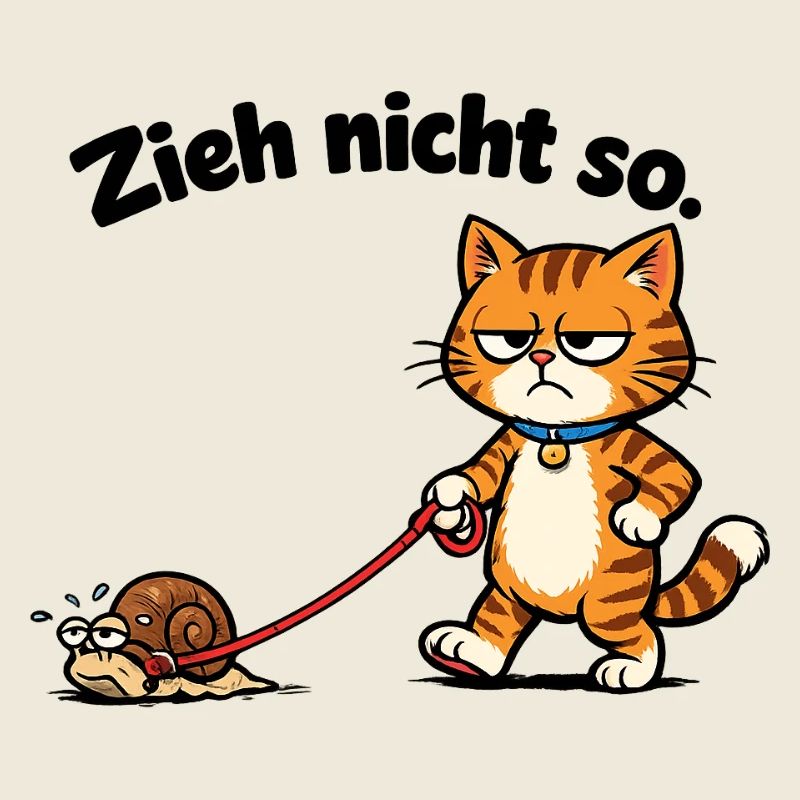 Cat frustration when pulling snails