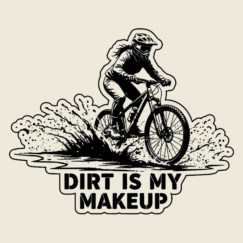 Dreck ist meine Make-up-MTB-Schablounenkunst
