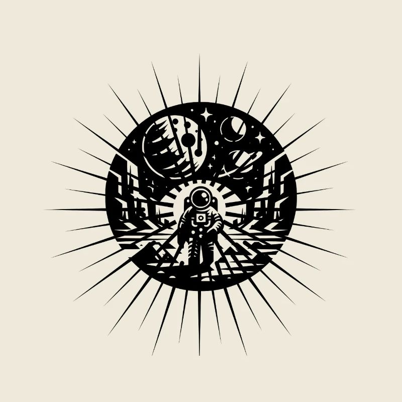 Astronaute Celestial Mandala Galaxy