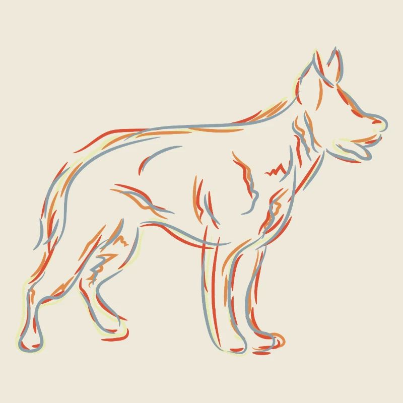 Dessin du berger allemand