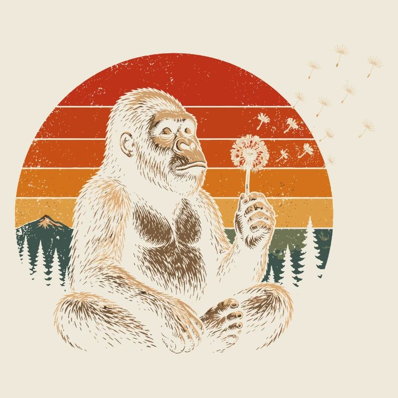 Ami singe au coucher de soleil