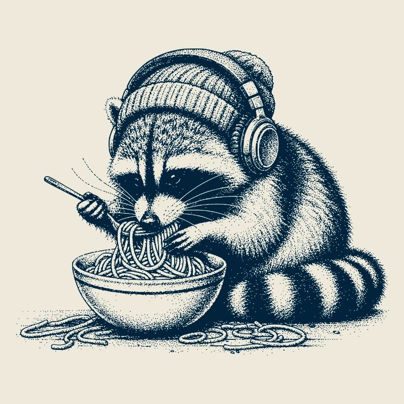 Spaghetti Waschbär