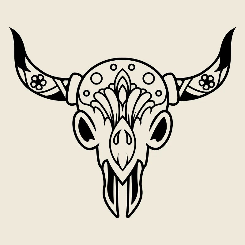 Schädel mit Hörnern