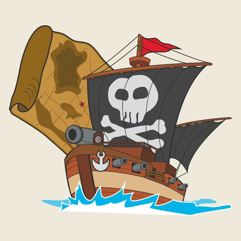 pirate ship boat pirat piratenschiff schiff skull5