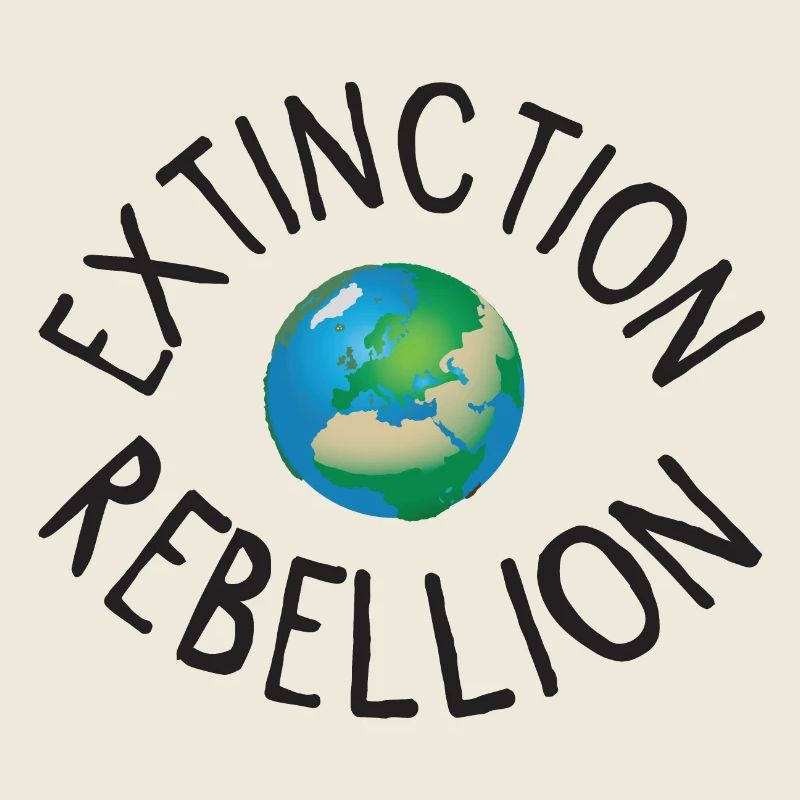 Extinction Rebellion Planet Earth black