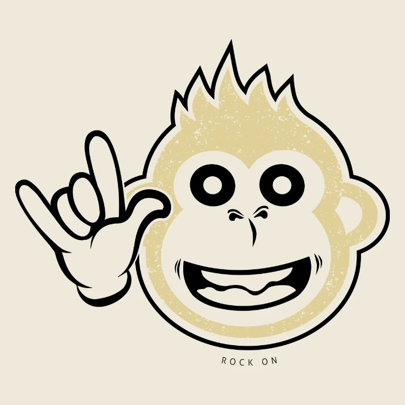 Rock on monkey