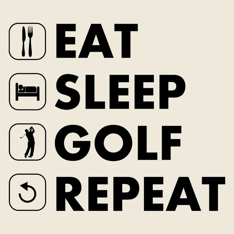 Golf manger dormir répéter noir