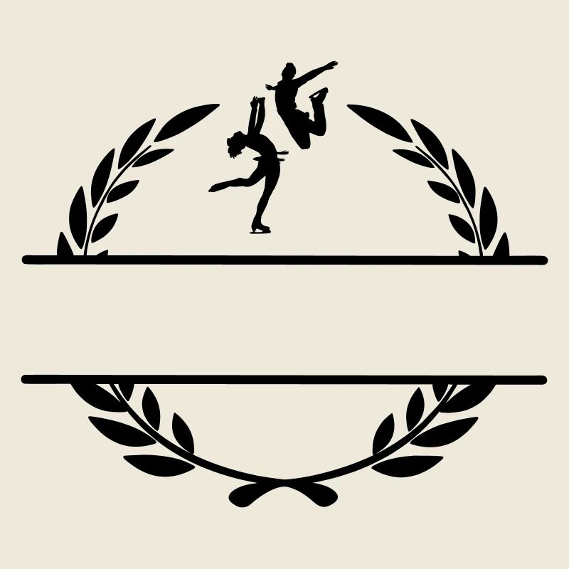 Eistanz oder Eiskunstlauf im Lorbeerkranz