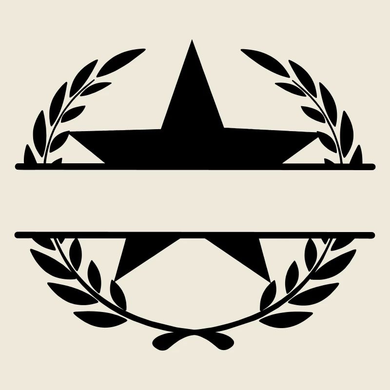 Étoile monogramme couronne de laurier