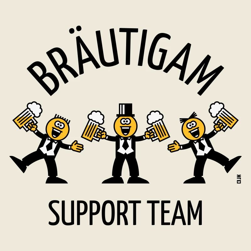 Bräutigam Support Team (JGA, Karikatur, Tanz, B)