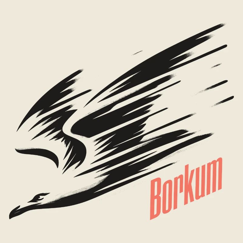 Borkum Dive Low Flyer Seagull Vacation T-Shirt