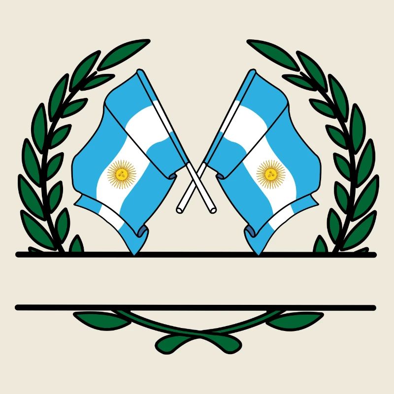Drapeaux Argentine bannière couronne de laurier