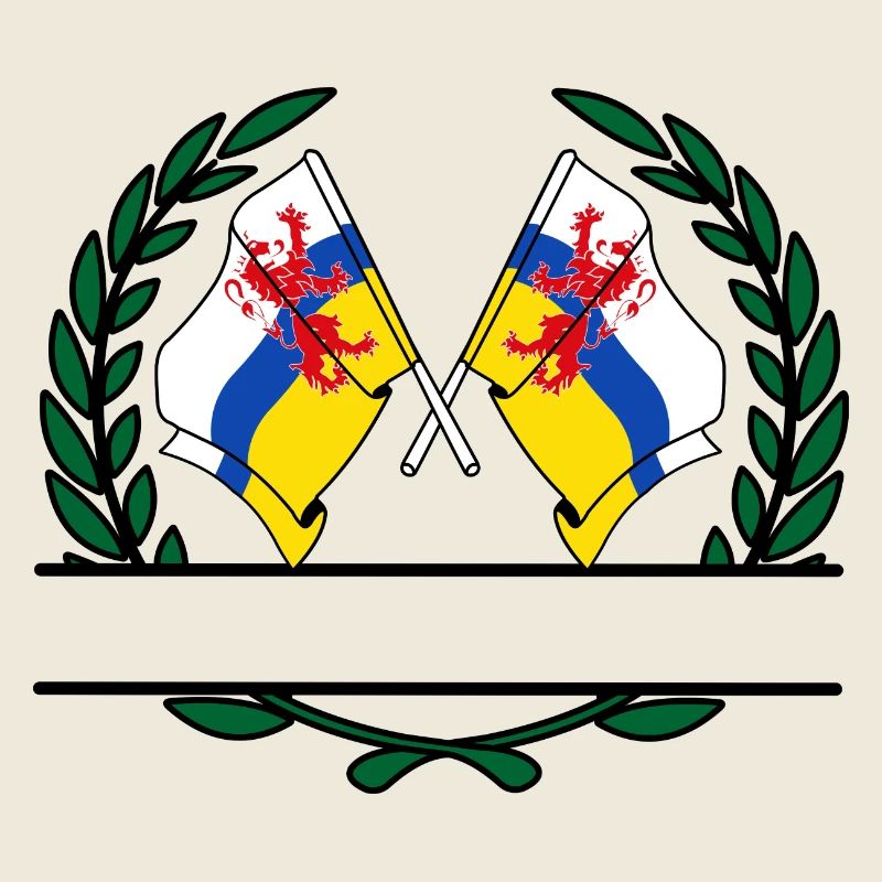 Drapeaux de la province du Limbourg couronne de laurier bannière
