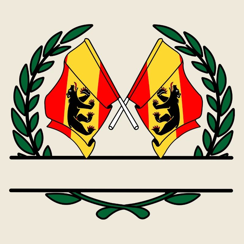 Fahnen Bern Schweiz Lorbeerkranz Banner
