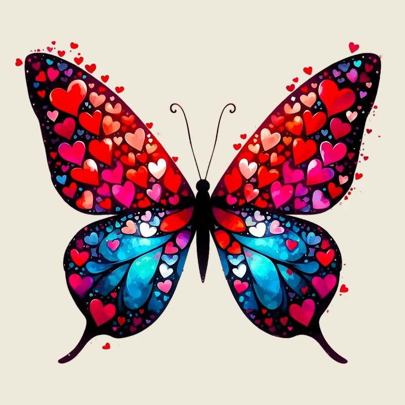Schmetterling mit Herzen