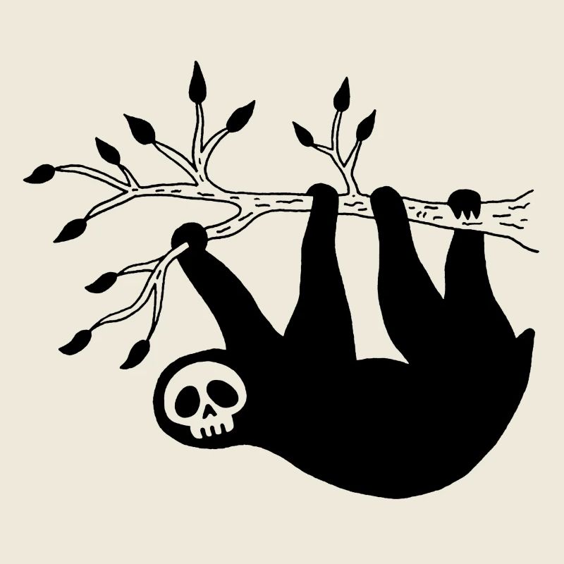 Black Sloth Skull