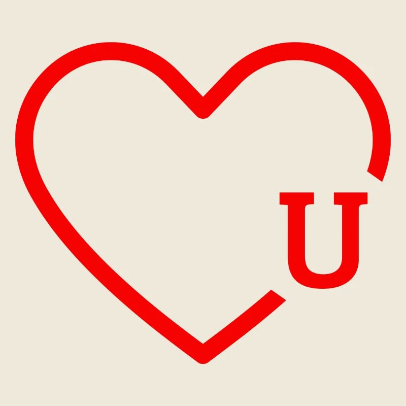 Buchstabe U Rotes Herz
