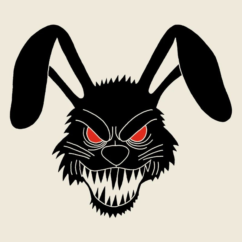 Lapin noir démoniaque