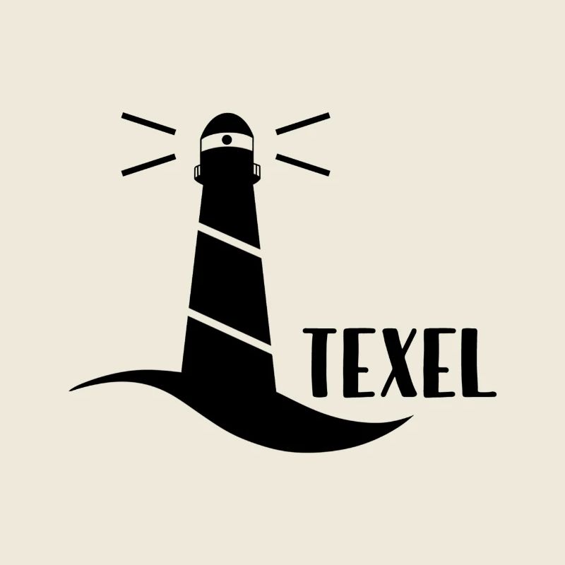 Leuchtturm Texel (schwarz)