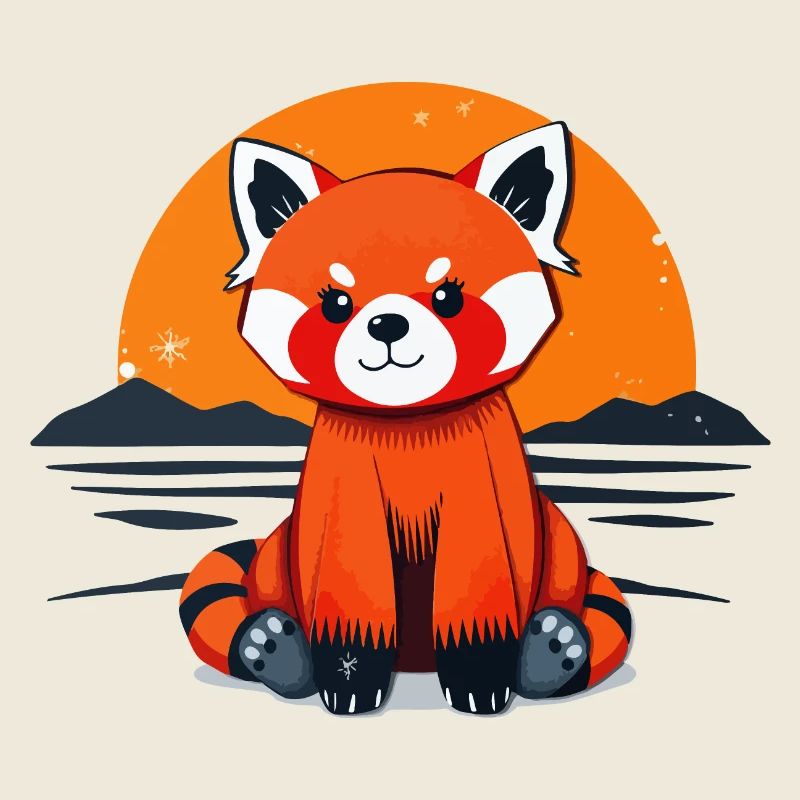 Charmant panda roux