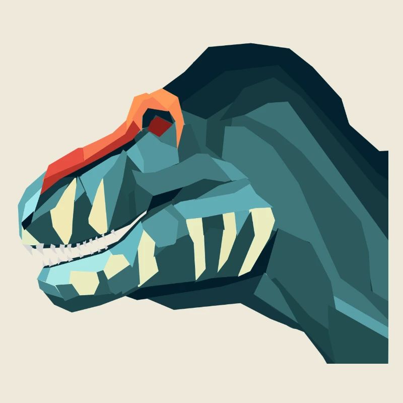 T. rex in geometric style
