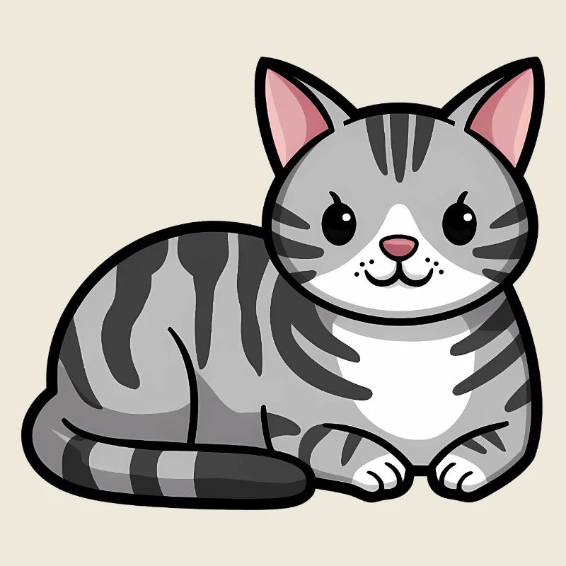 Grau getigerte Katze