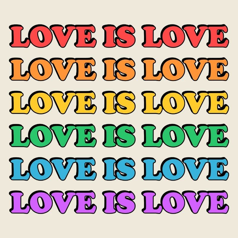 Rainbow  Live and Let Live Typography