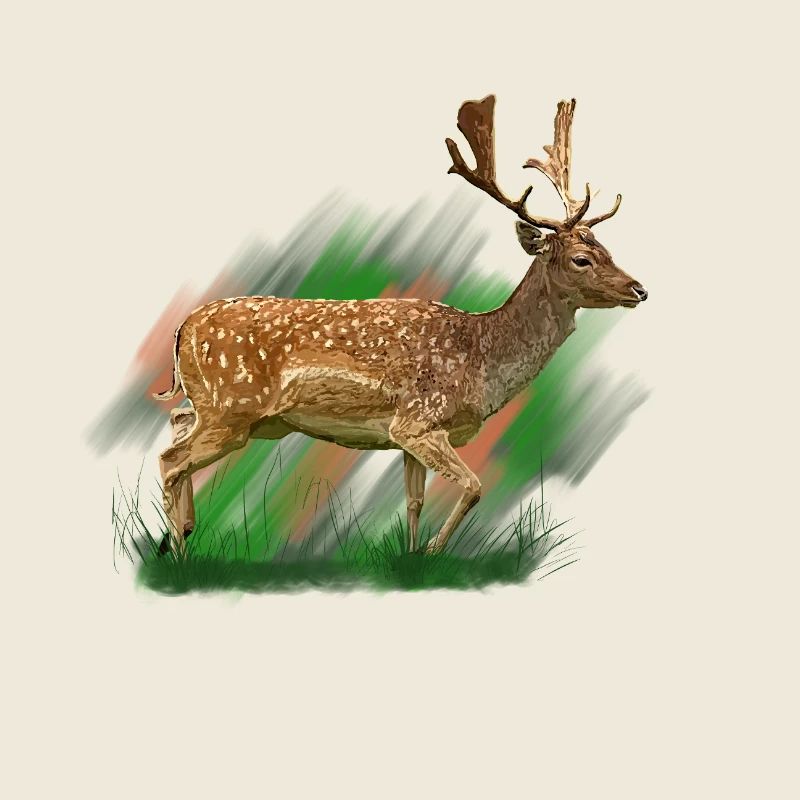 Cerf en brosse