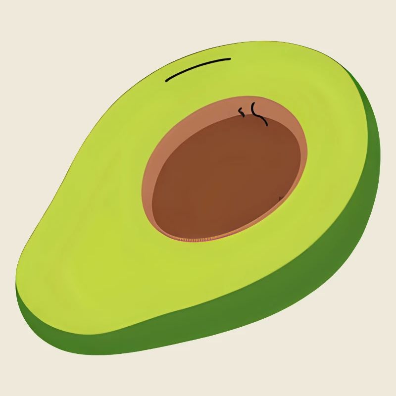 Avocado Halbschnitt Illustration