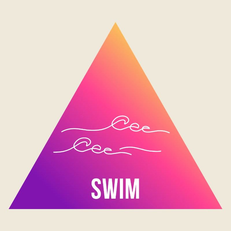 Natation Gradient Triangle Vagues