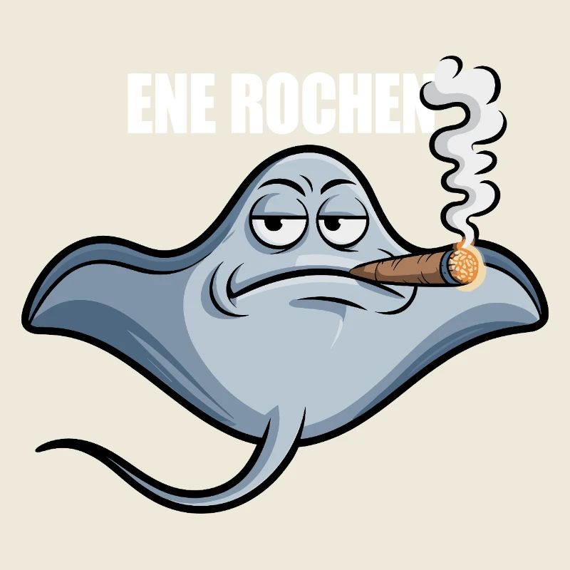 Ene Rochen Raucher Spruch Zigarette Kippe Rauchen