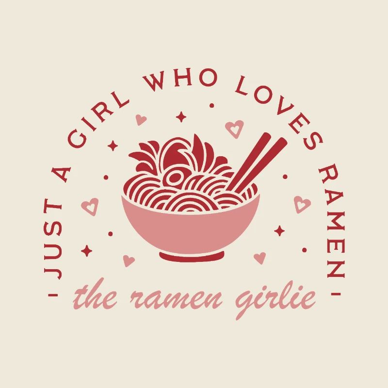 Nur ein Mädchen, das Ramen-Nudeln liebt, Kawaii-Mädchen