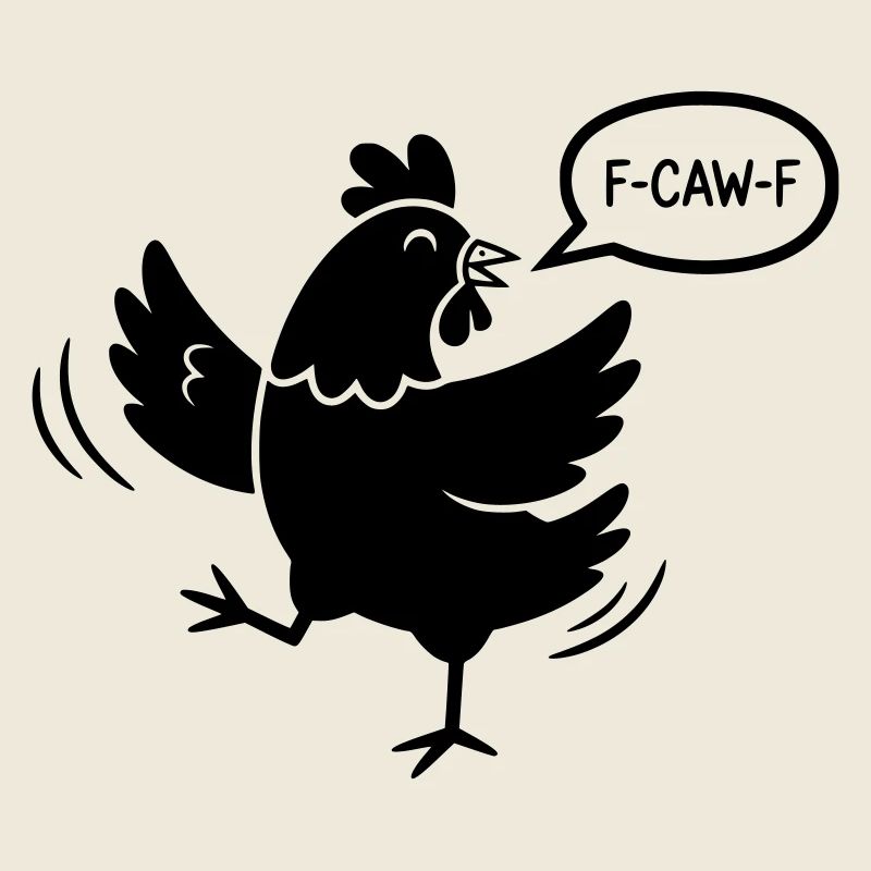 F-CAW-F Silhouette Huhn Illustration